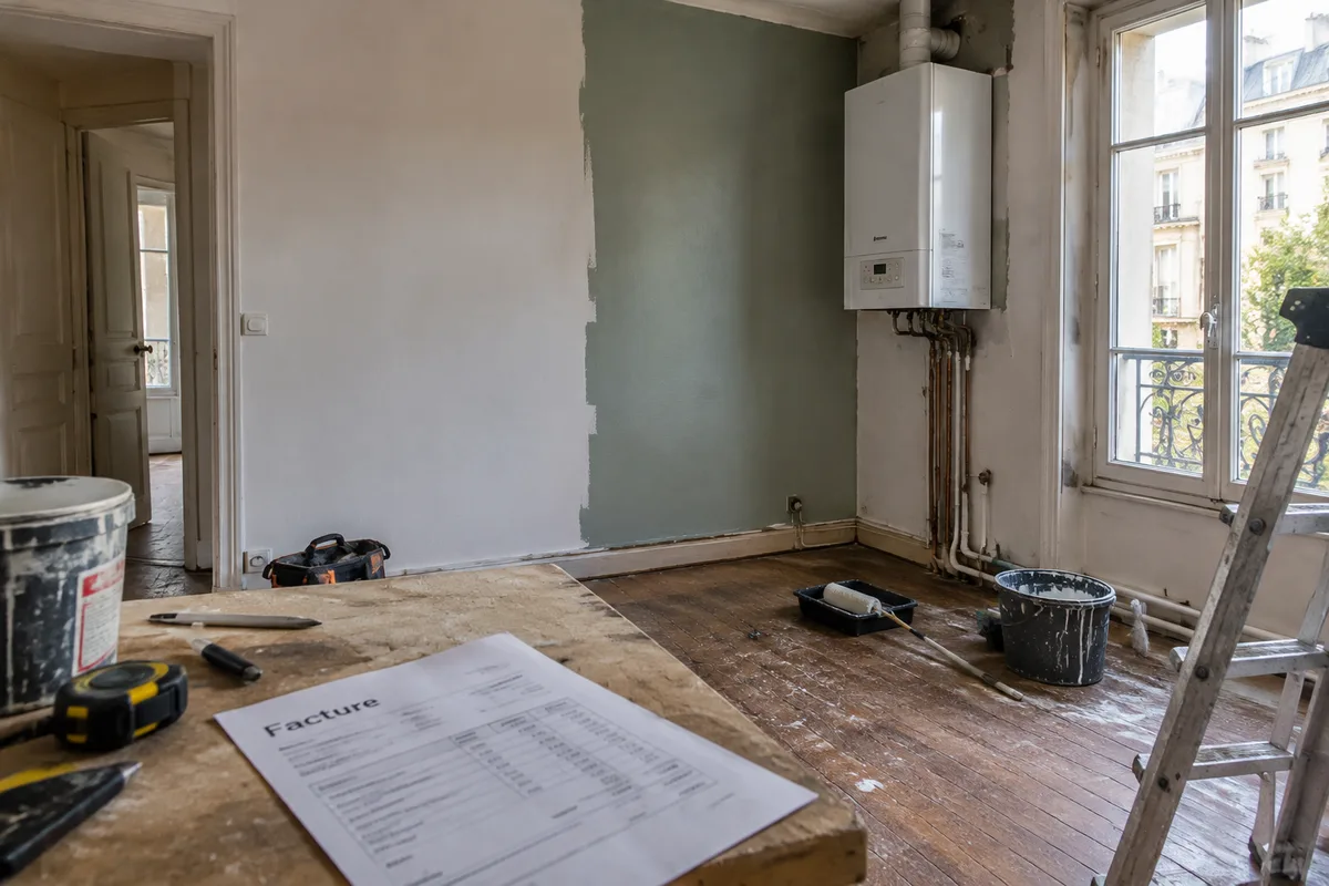 Travaux de réparation dans un appartement loué nu avant sa remise en location